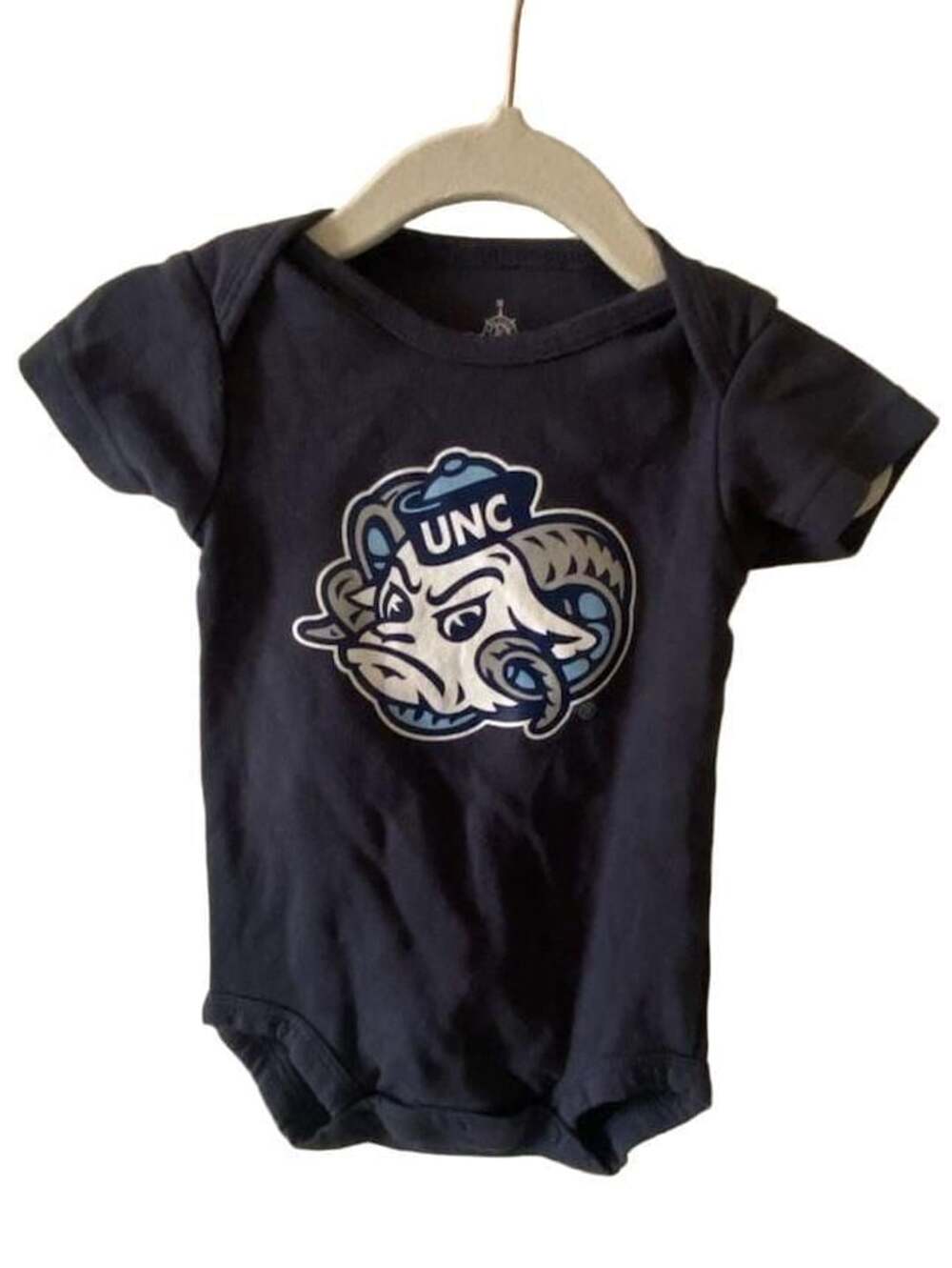 Creative Knitwear UNC Tar Heels Rameses Infant Bodysuit Size 0-3 Months